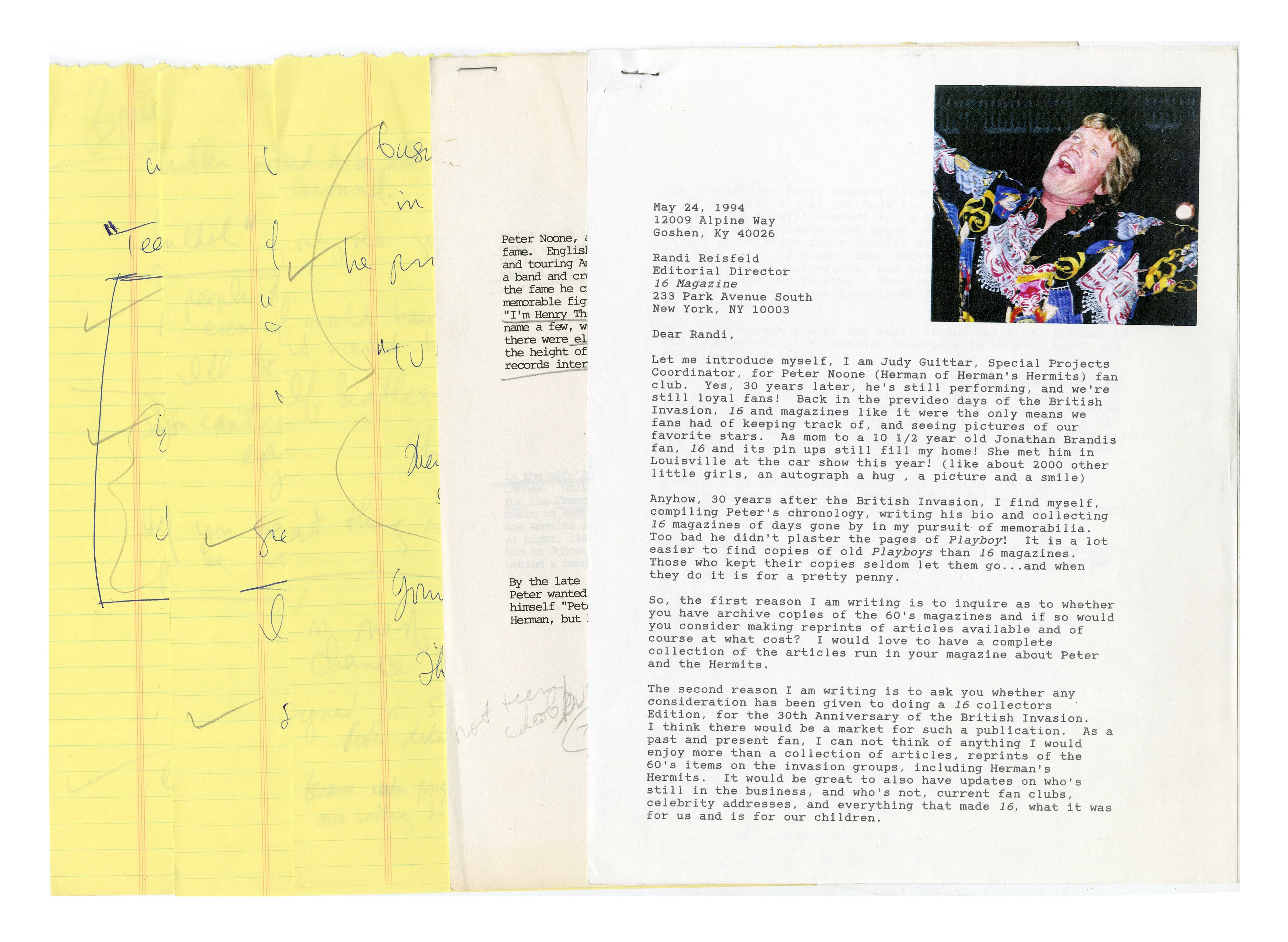 Herman's Hermits Peter Noone Photo & Media Collection (UK) - Image 6 of 7