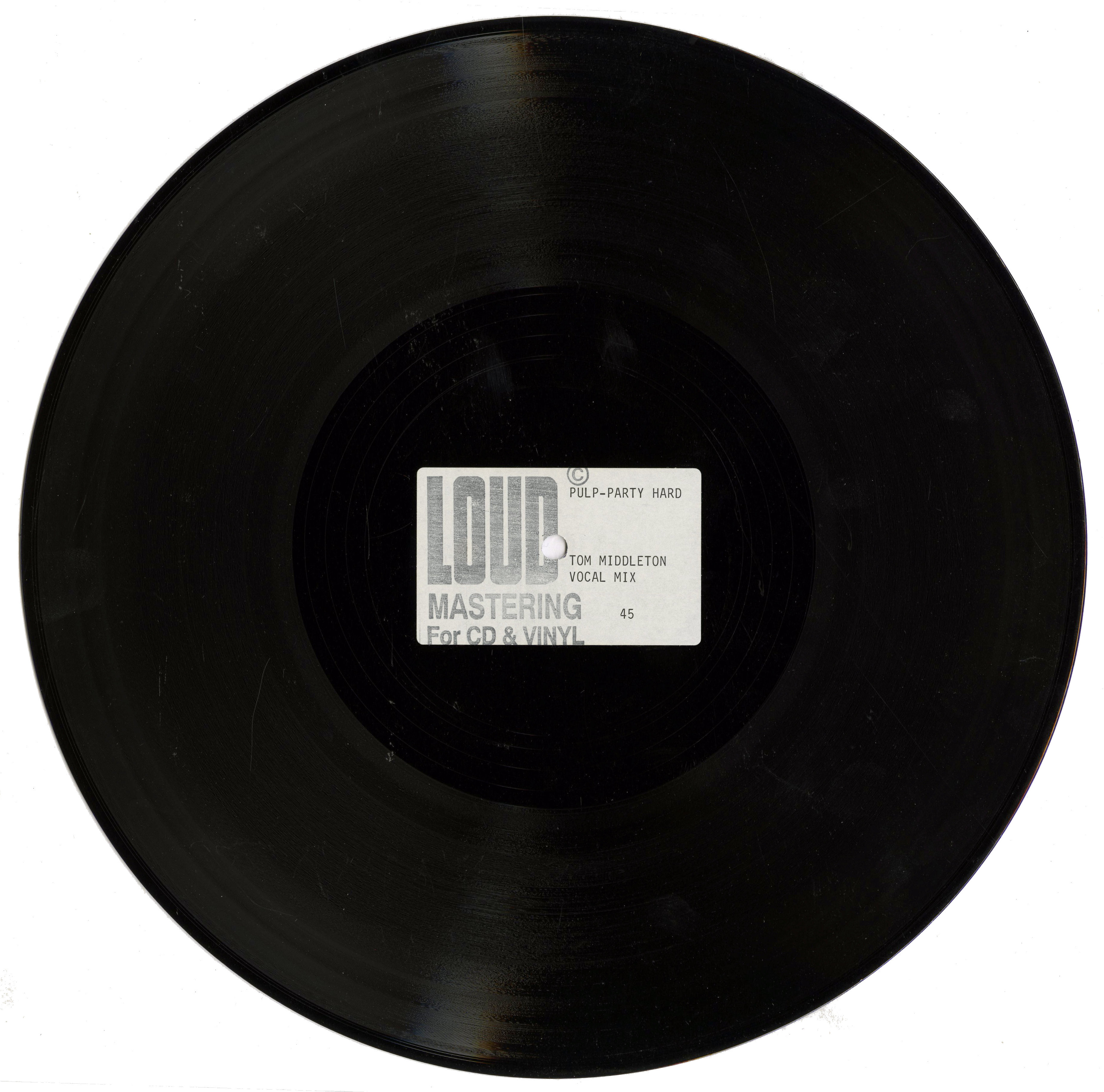 Pulp Party Hard 1998 Acetate Geoff Travis Rough Trade Archive (UK) - Image 2 of 2