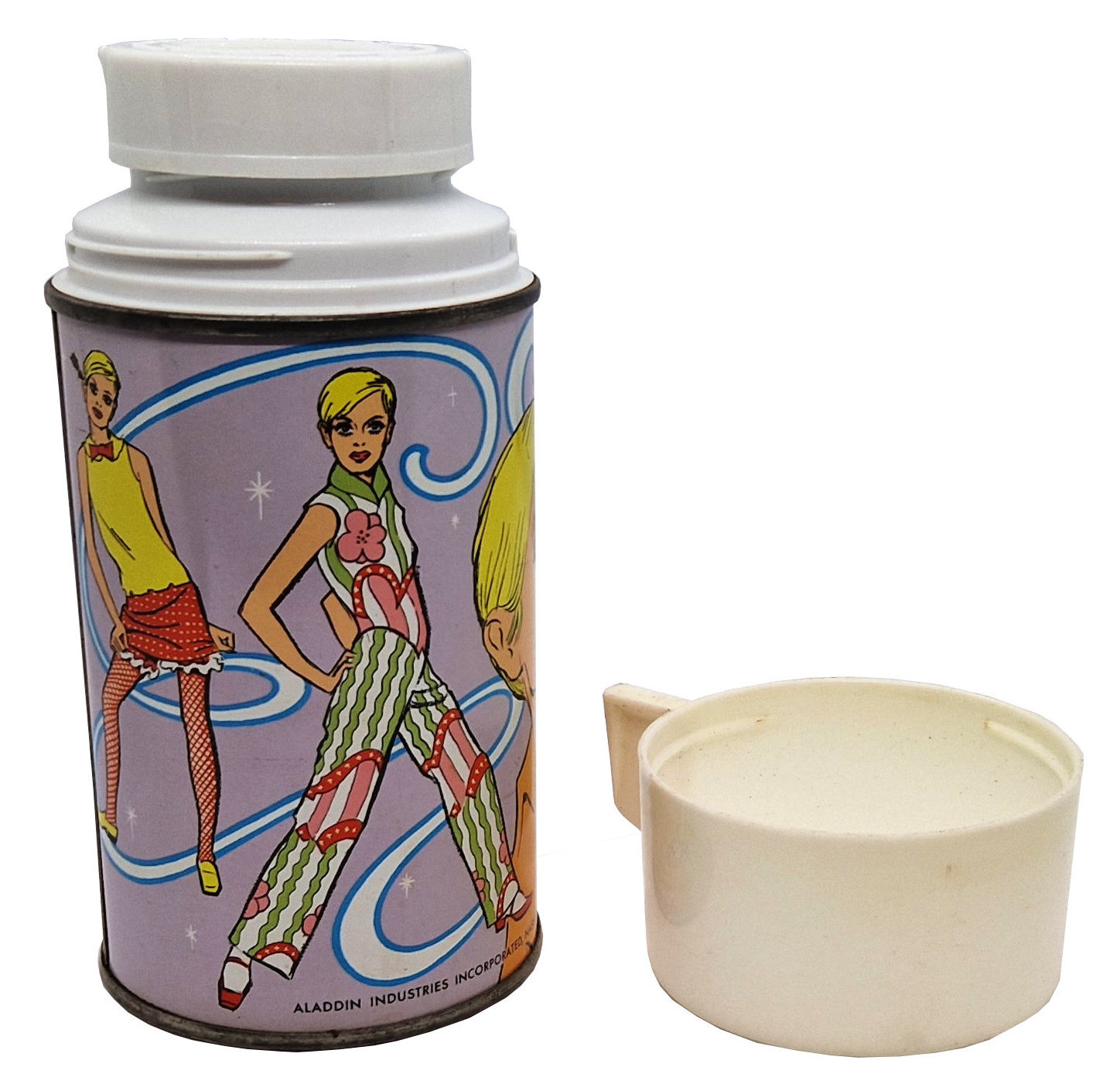 Twiggy 1967 Aladdin Industries Vinyl Lunch Bag & Thermos (USA) - Image 2 of 3