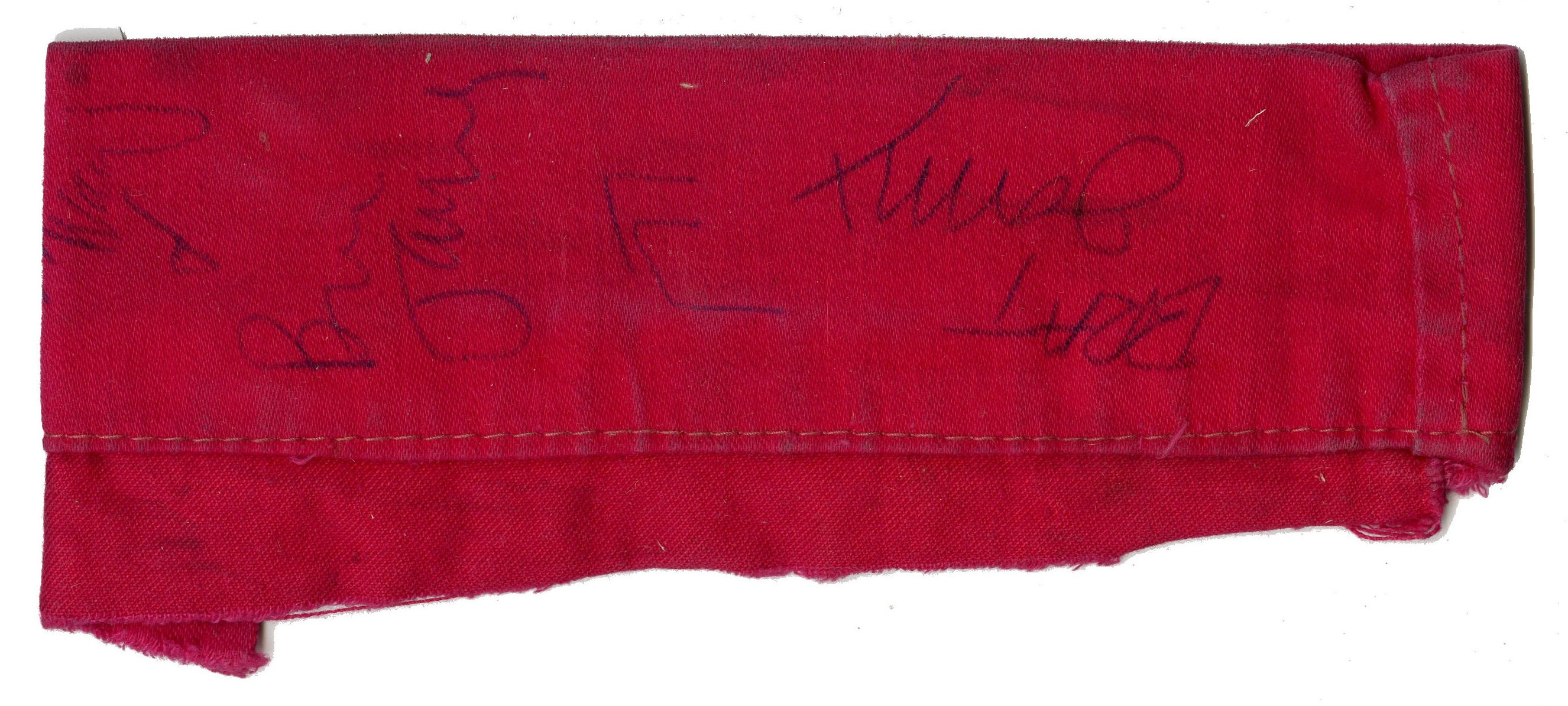 Captain Sensible Signed Boiler Suit Cuff (UK)