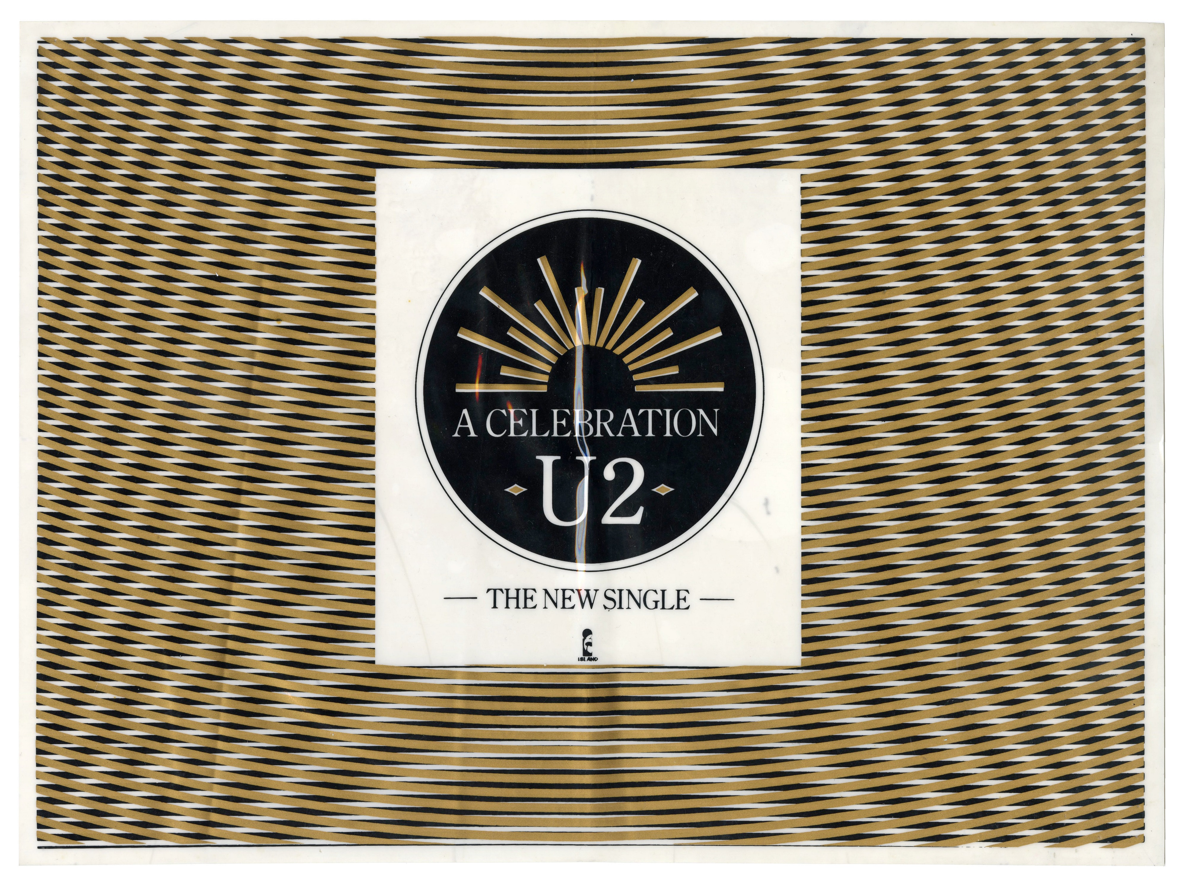 U2 1982 A Celebration Promotional Window Sticker (UK)