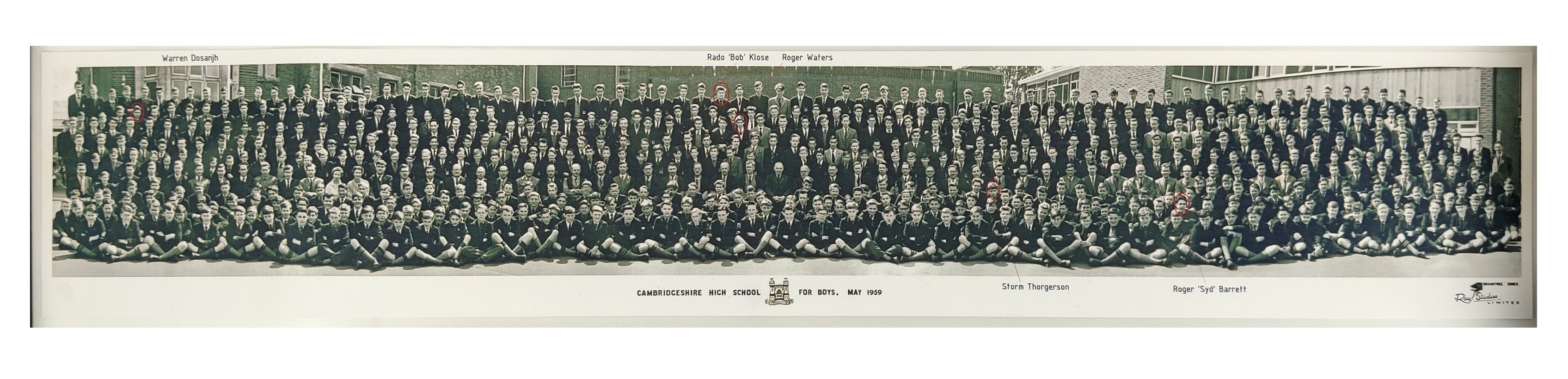 Syd Barrett, Rogers Waters & Storm Thorgerson 1959 Cambridgeshire High School Photograph (UK) - Image 2 of 2