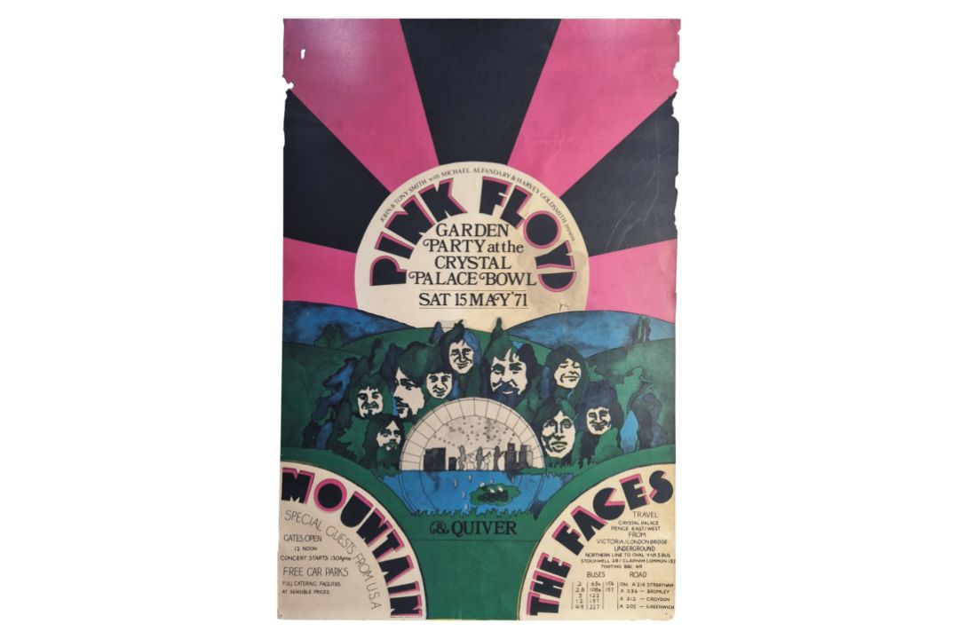 Pink Floyd 1971 Garden Party Concert Poster (UK)