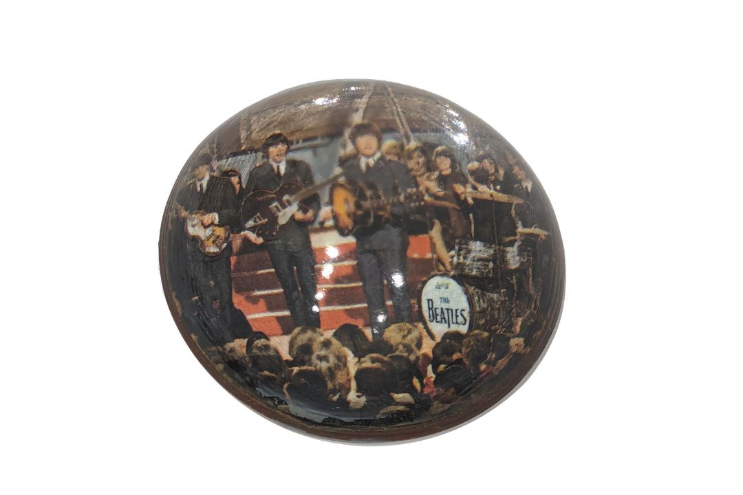 The Beatles Glass Paperweight (UK) - Image 2 of 2