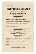 Rory Storm & The Hurricanes 1961 Countryside Hepland Concert Handbill (UK)
