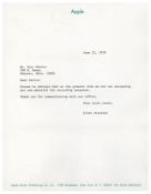 Apple Music Publishing Company Letter And Envelope (USA)