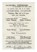 Rory Storm & The Hurricanes 1960 Liverpool Stadium Concert Handbill Johnny Guitar Collection (UK)