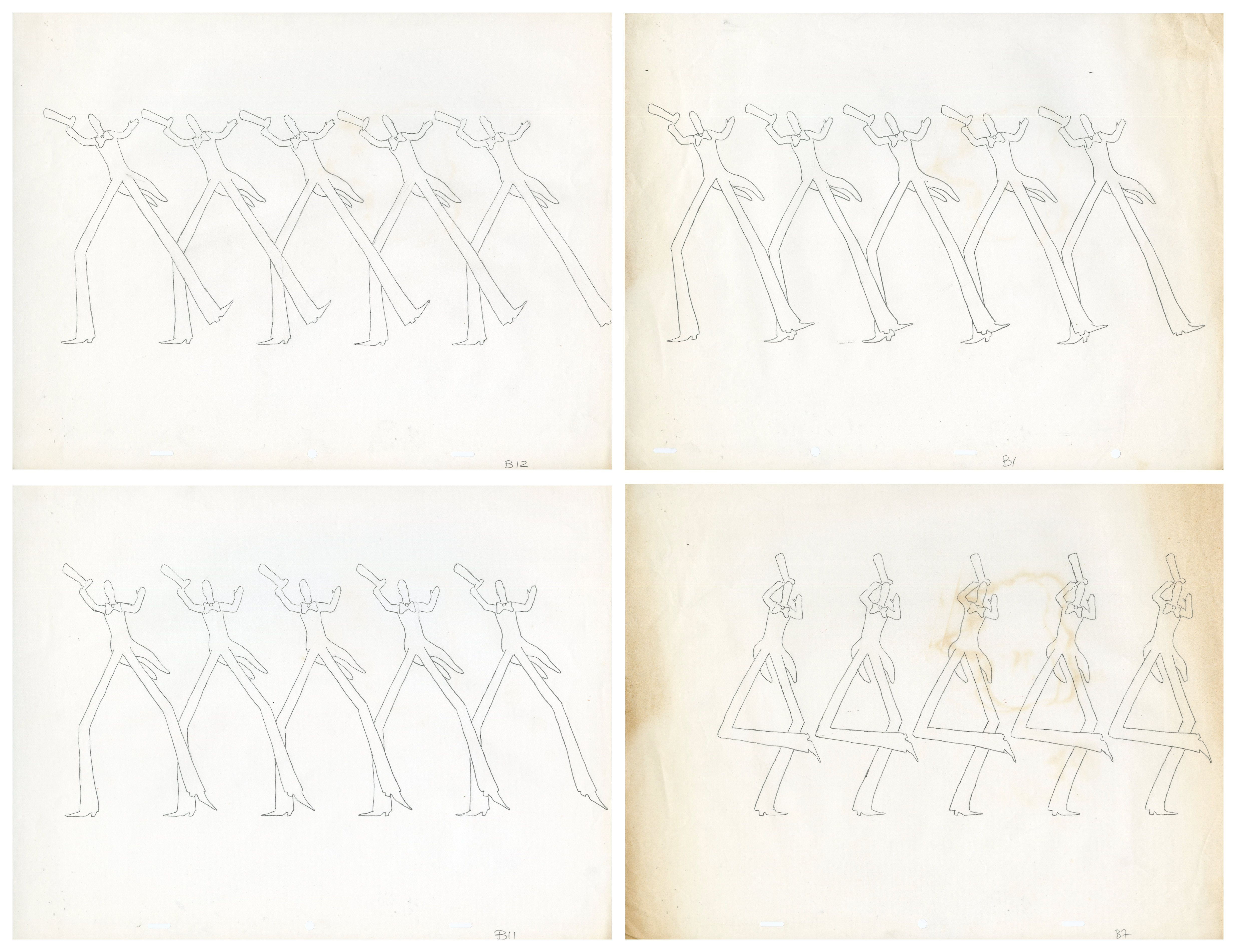The Beatles 1968 Yellow Submarine Apple Bonkers Animation Drawings (UK)