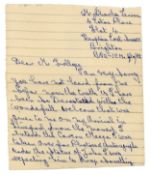 Charlie Lennon Handwritten Letter (UK)