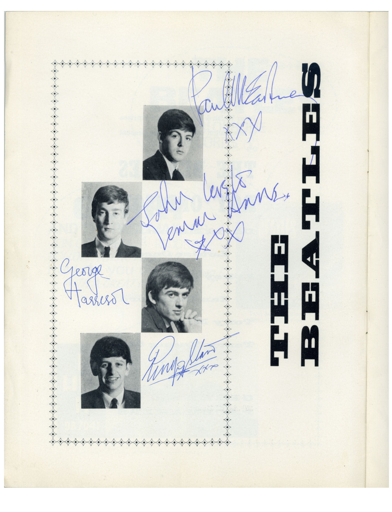 The Beatles – Roy Orbison Fully Signed 1963 Tour Programme (UK)
