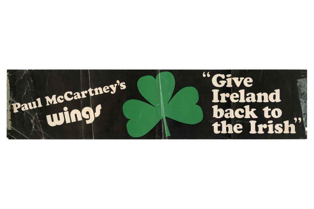 Paul McCartney Wings Give Ireland Back To The Irish Promotional Banner (UK)