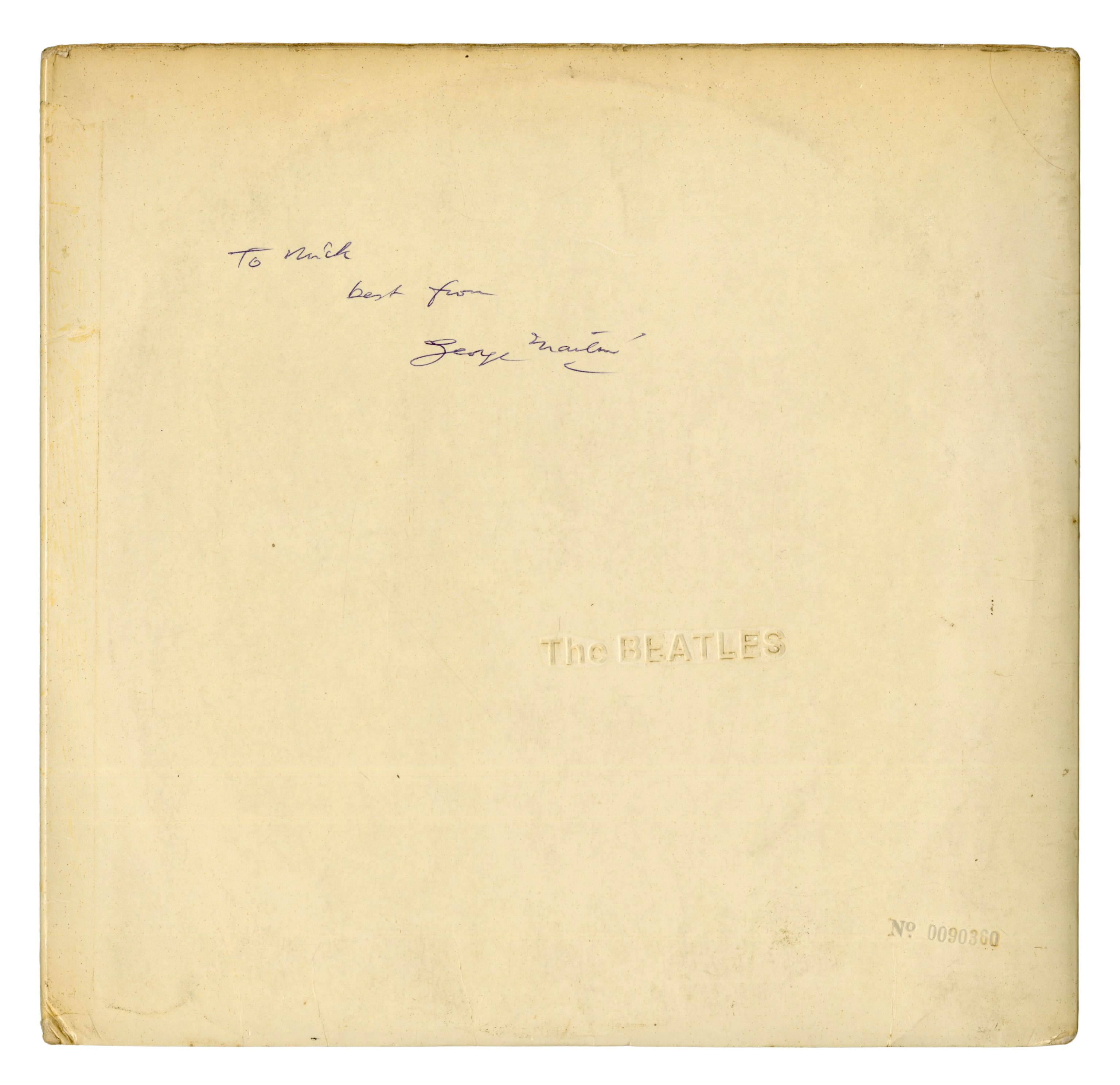 George Martin Signed The Beatles White Album LP (UK)