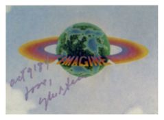 Yoko Ono Two 1980s Signed Promotional Cards Lizzie Bravo Collection (USA)