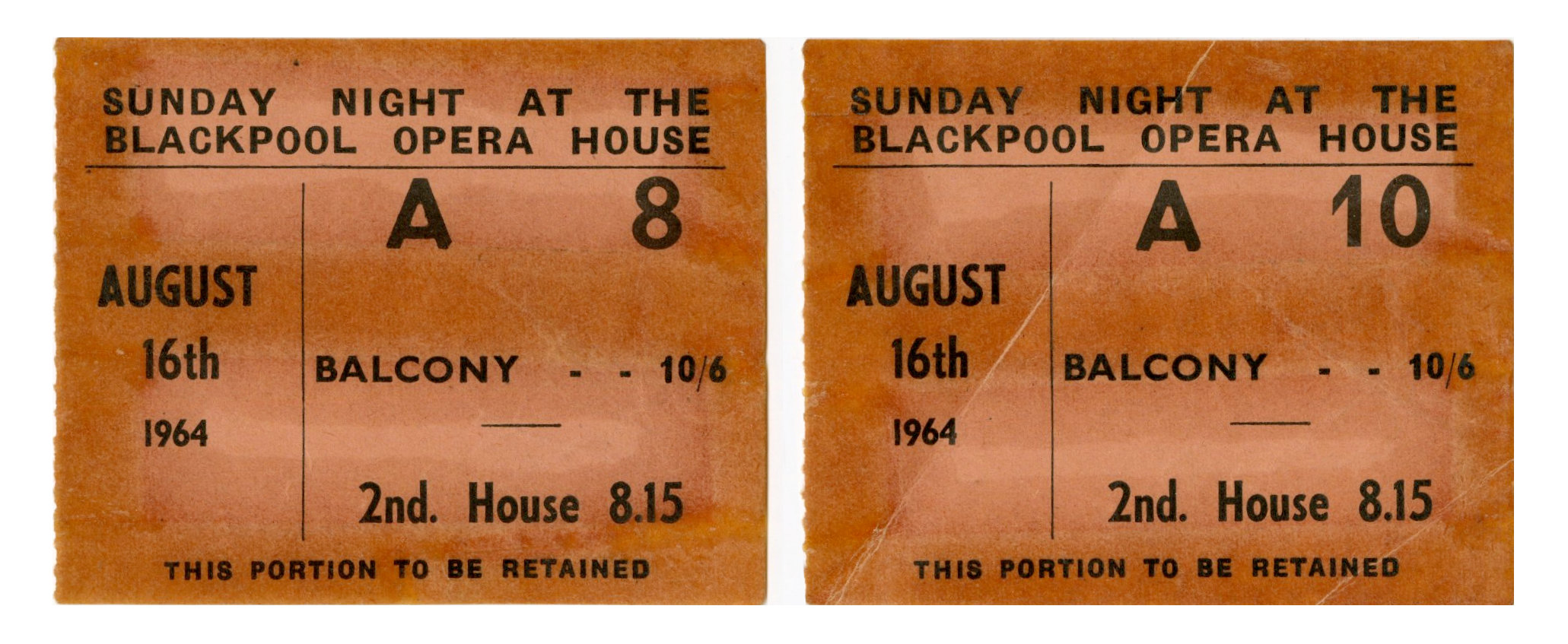 The Beatles High Numbers August 1964 Blackpool Opera House Concert Programme & Two Ticket Stubs (UK) - Image 4 of 4