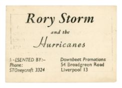 Rory Storm & The Hurricanes Business Card (UK)