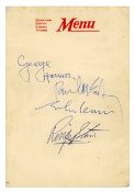 The Beatles 1963 Autographs ABC Cinema Menu Hull (UK)