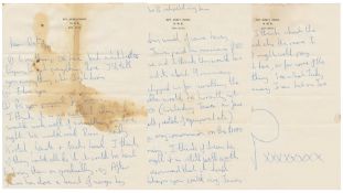 Peter Asher Handwritten Letter To His Wife Betsy (UK)