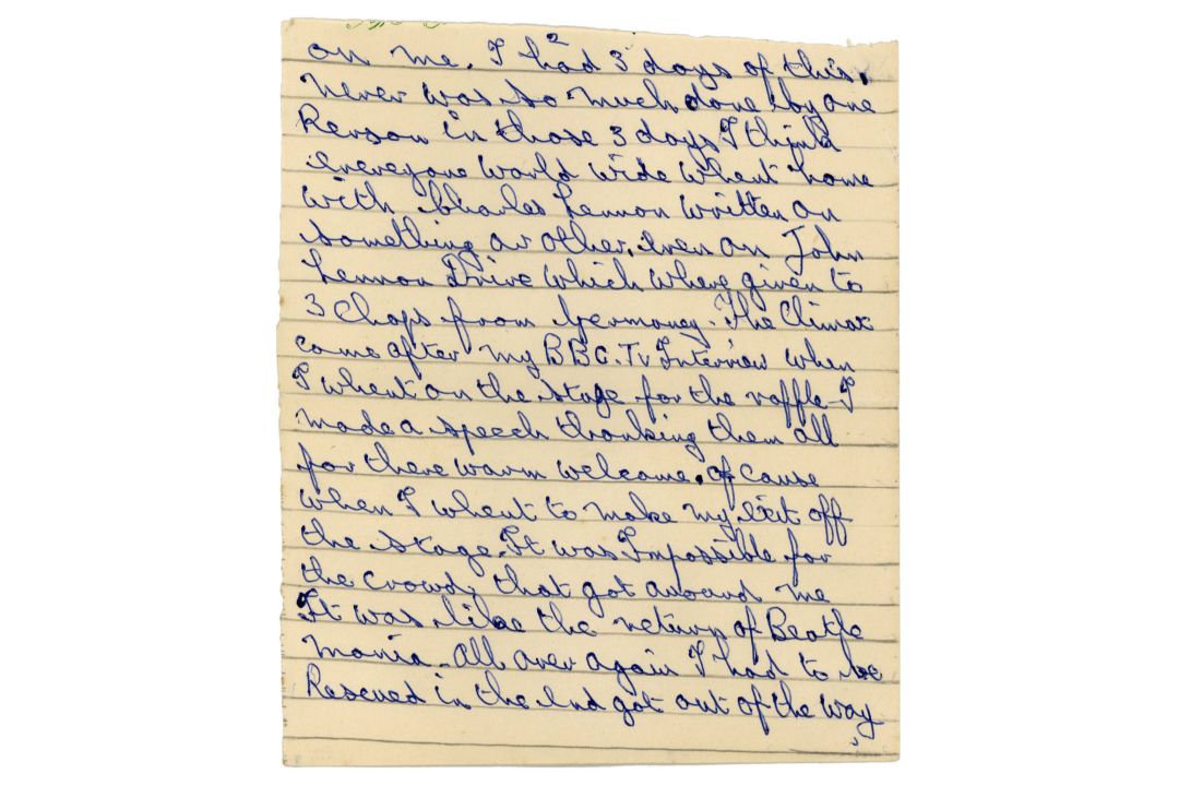 Charlie Lennon Handwritten Letter (UK) - Image 2 of 5