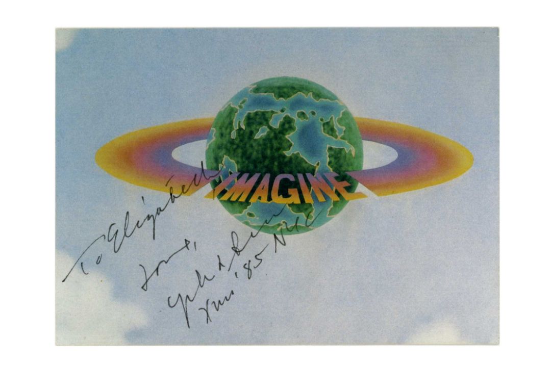Yoko Ono Two 1980s Signed Promotional Cards Lizzie Bravo Collection (USA) - Image 3 of 4