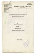 Brian Epstein Inventory And Valuation Of Contents Document 1967 (UK)