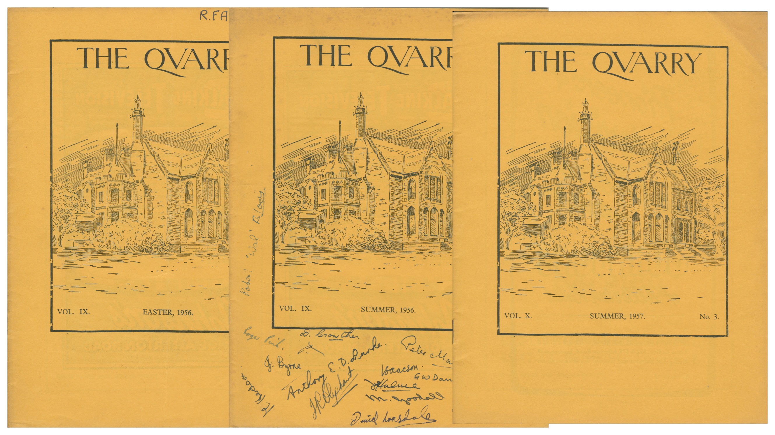 John Lennon 1956/1957 Quarry Bank High School Magazines (UK)