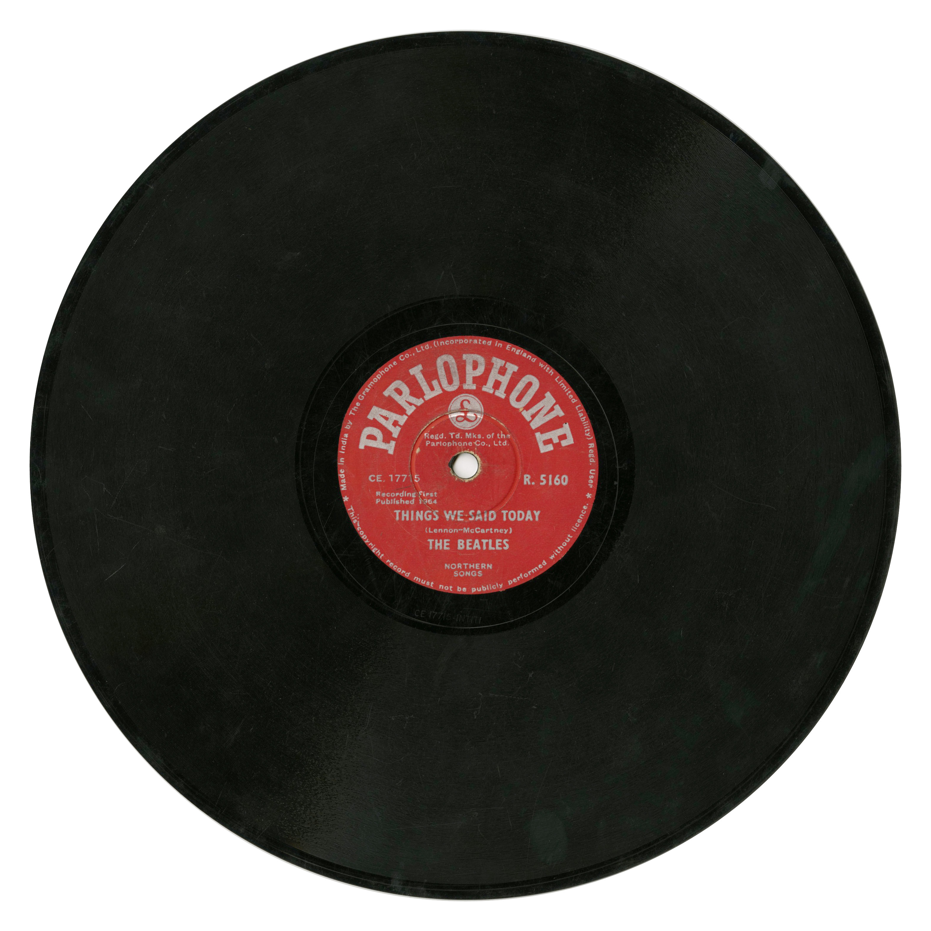 The Beatles A Hard Day’s Night / Things We Said Today Parlophone Records 78 RPM (India) - Image 2 of 4