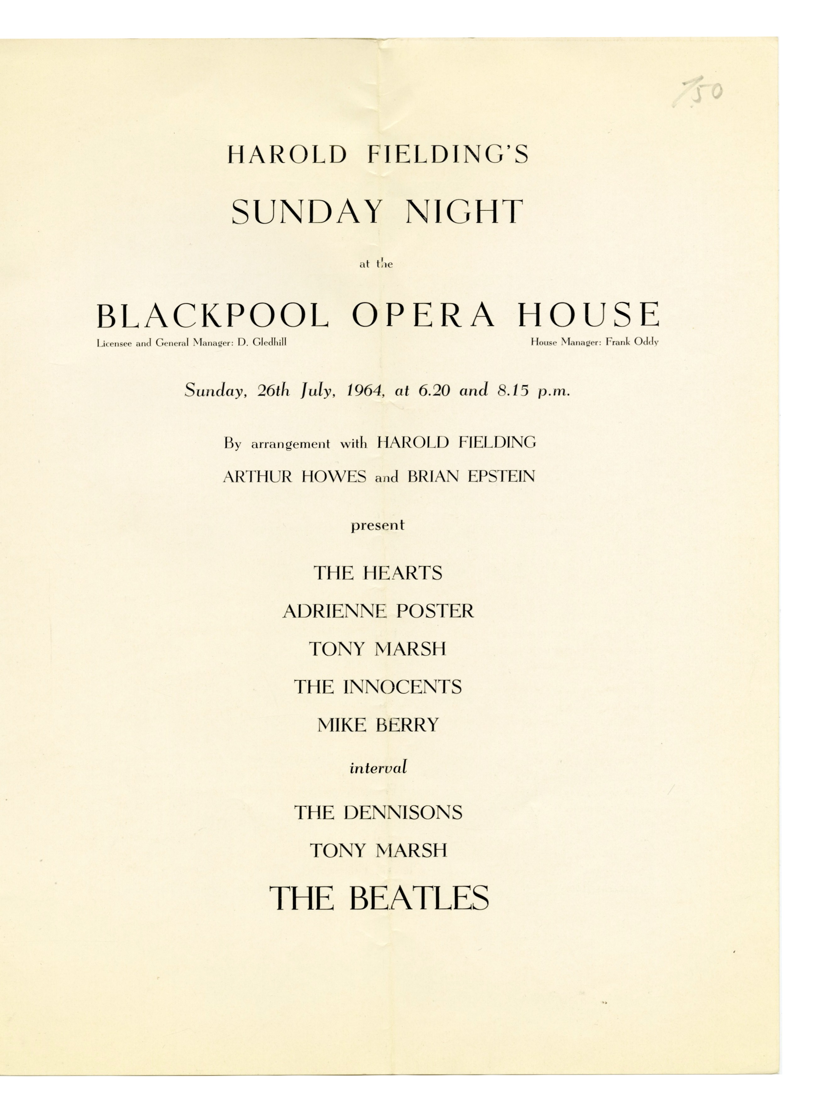 The Beatles July 1964 Blackpool Opera House Concert Programme (UK) - Image 2 of 2