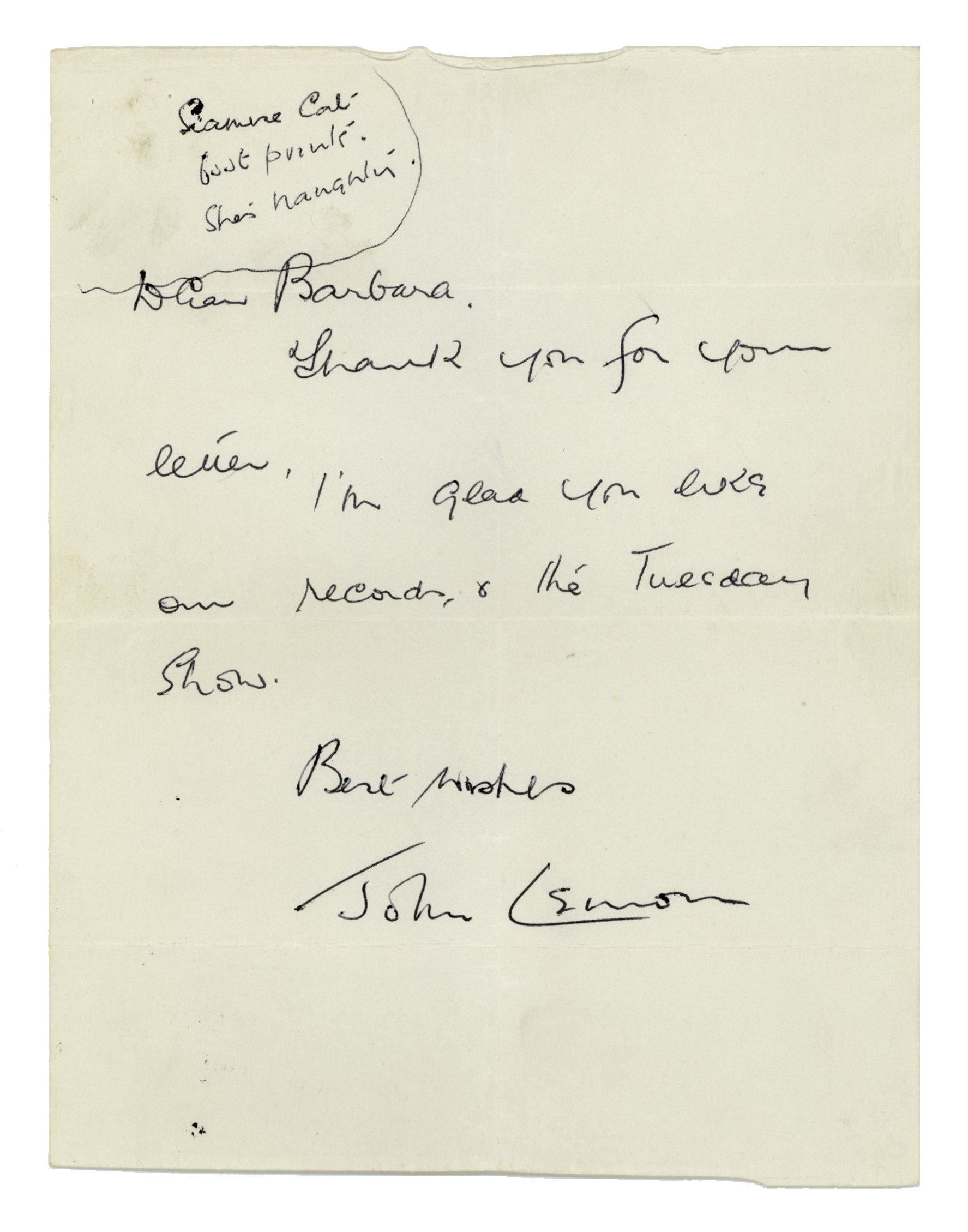 John Lennon Aunt Mimi Handwritten Letters (UK) - Image 2 of 2
