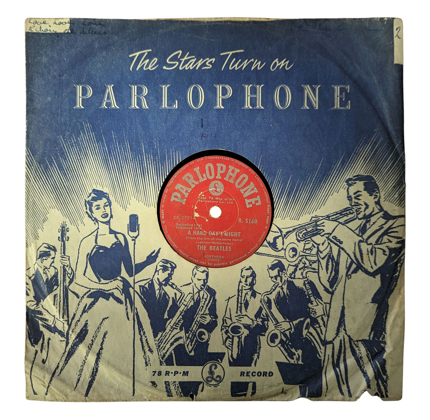 The Beatles A Hard Day’s Night / Things We Said Today Parlophone Records 78 RPM (India) - Image 3 of 4