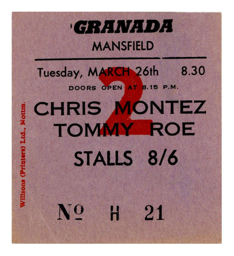 The Beatles Chris Montez Tommy Roe 1963 Programme And Ticket Stub (UK) - Image 2 of 2