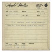 John Lennon 1974 Apple Studios Walls And Bridges Interview Reel To Reel Tape (UK)