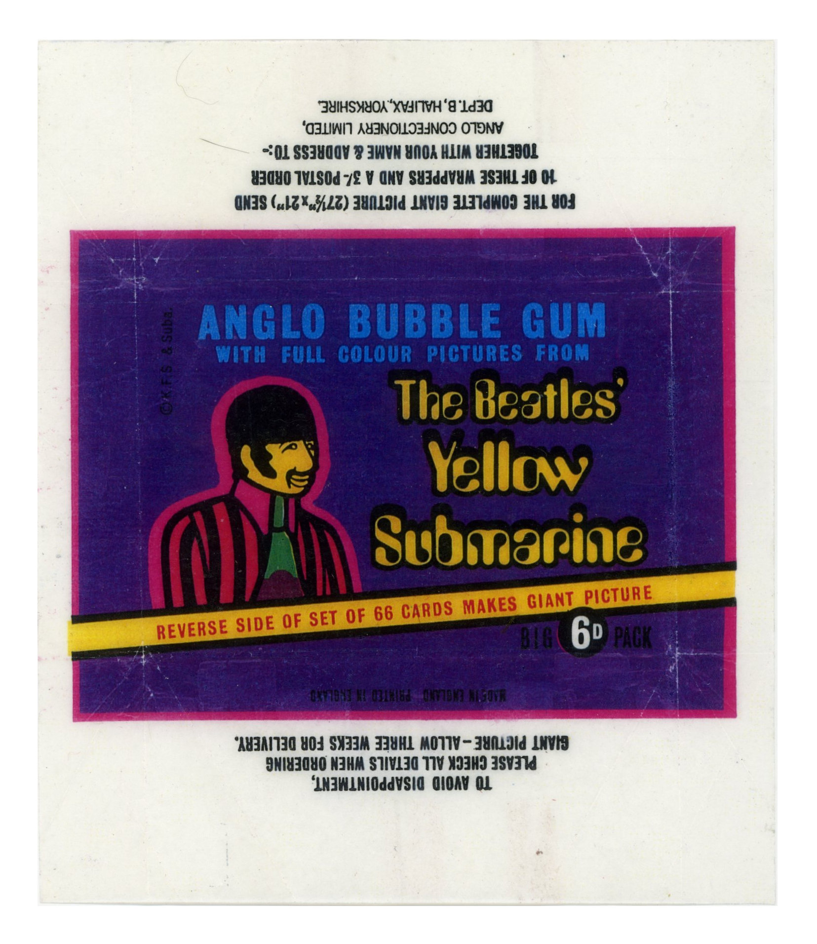 The Beatles 1968 Set Of Anglo Bubble Gum Card Wrappers (UK) - Image 4 of 4