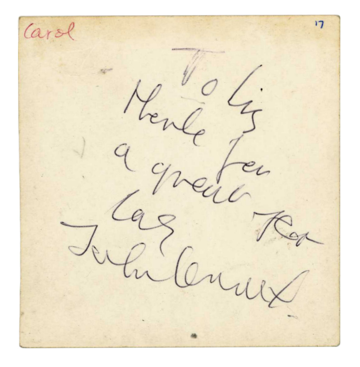 John Lennon 1968 Autographed Snapshot & Unsigned 1967 Snapshot Lizzie Bravo Collection (UK)