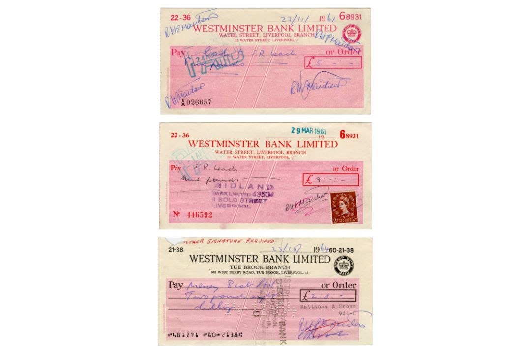 Richard Matthews & C Brown Sixties Signed Westminster Bank Limited Cheques & Photograph (UK)