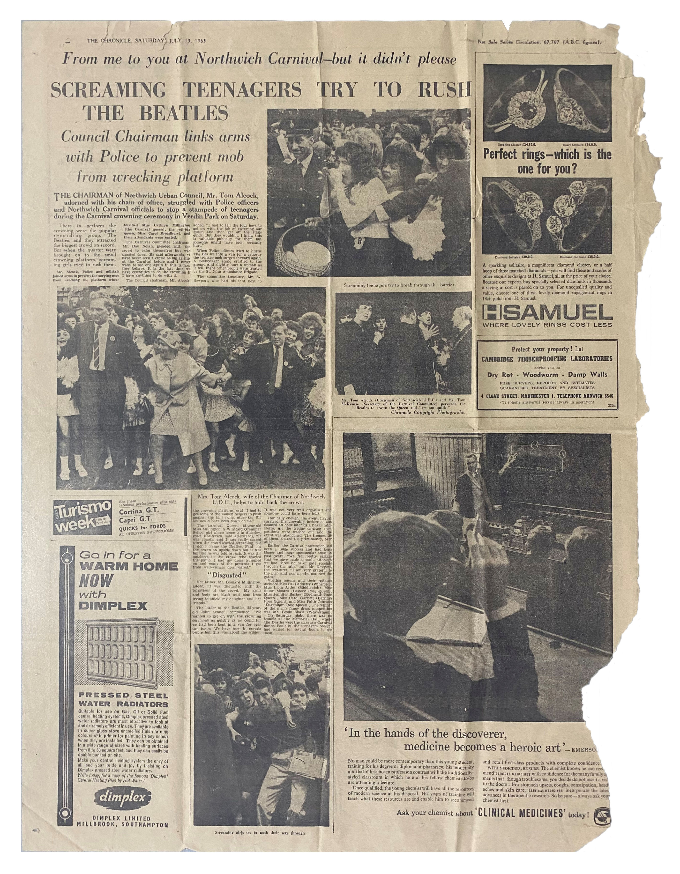 The Beatles Northwich Carnival 1963 Appearance Poster (UK) - Image 2 of 9