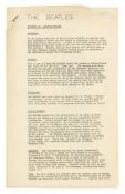 The Beatles Fan Club Newsletter And Itinerary 16th October 1962 (UK)