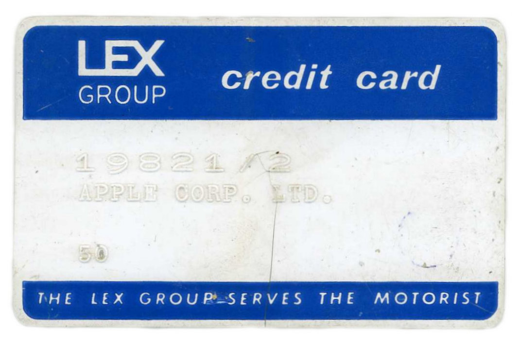 The Beatles Apple Corps Ltd Late 1960s Credit Card (UK)