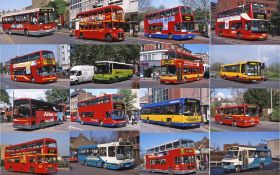 Very large quantity (c900) of Fujichrome 35mm original COLOUR SLIDES of mostly London buses taken in