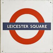 London Underground PLATFORM ROUNDEL SIGN from Leicester Square in the heart of London's