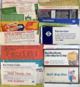 Bundle of 70+ 1960s-80s London Transport BUS INTERIOR POSTERS for RT, RF, Routemaster etc incl a