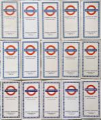 Good quantity (15) of London Underground diagrammatic card POCKET MAPS dated from 1959-1971
