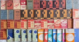 Large quantity (50) of 1930s-1970s Ribble Motor Services TIMETABLE BOOKLETS. Mostly in good to