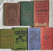 Selection (7) of late 1800s/early 1900s London MAPS & GUIDES comprising 1884 Letts's Cycling Map
