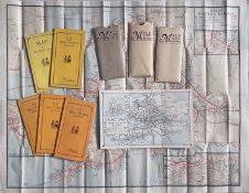 Selection (9) of Great Western Railway (GWR) 1920s/30s POCKET MAPS comprising six of the bi-fold,