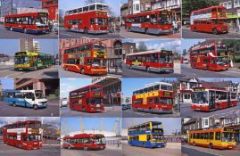 Very large quantity (1,000+) of Fujichrome 35mm original COLOUR SLIDES of mostly London buses
