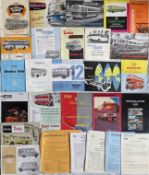 Large quantity (30+ and 80+) of mainly 1950s-70s BUS MANUFACTURERS' BROCHURES/LEAFLETS and