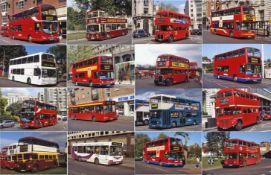 Very large quantity (1,000+) of Fujichrome 35mm original COLOUR SLIDES of mostly London buses