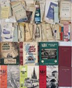 Bundle of approx 220 1930s-70s (most are 1950s/60s) bus & coach LEAFLETS, PAMPHLETS & MAPS including