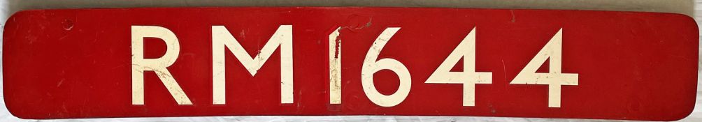 London Transport Routemaster BONNET FLEETNUMBER PLATE from RM 1644. The original RM 1644 entered