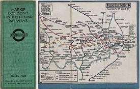 1926 London Underground linen-card POCKET MAP from the Stingemore-designed series of 1925-32. This